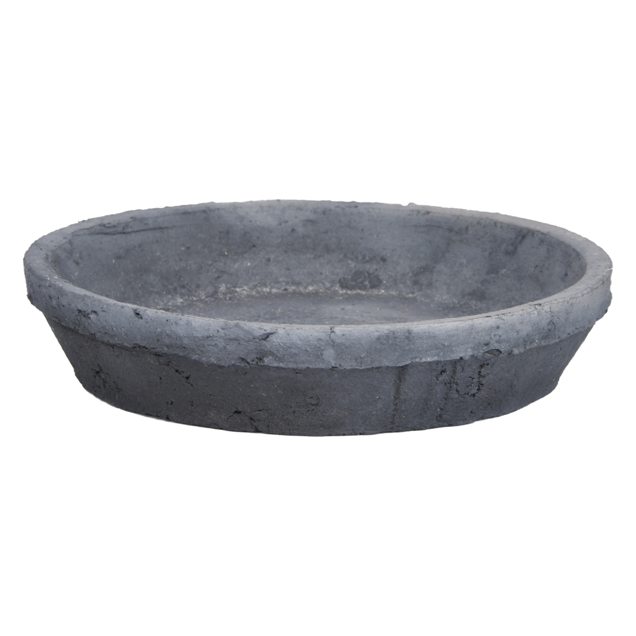 Aged Terracotta Round Saucer for AT33, Charcoal