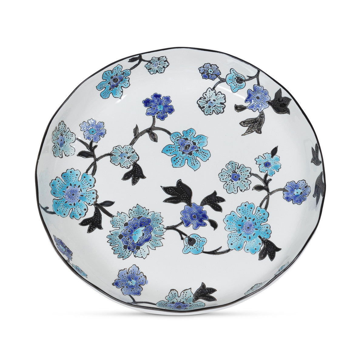 Periwinkle Vine Pattern Serving Bowl