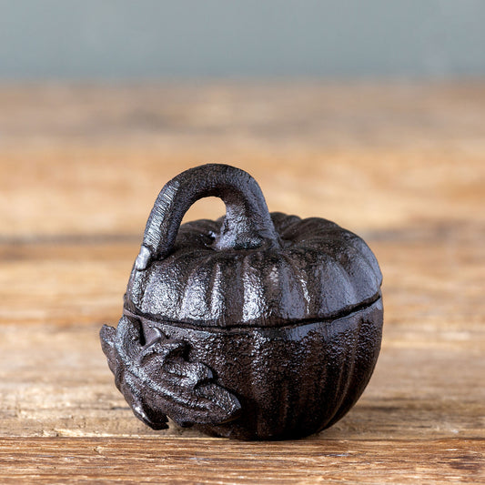 Cast Iron Pumpkin Box with Lid