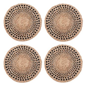Dotted Jute Placemats S/4