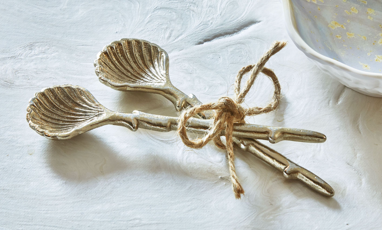 Neptune Scallop Spoon Set of Two