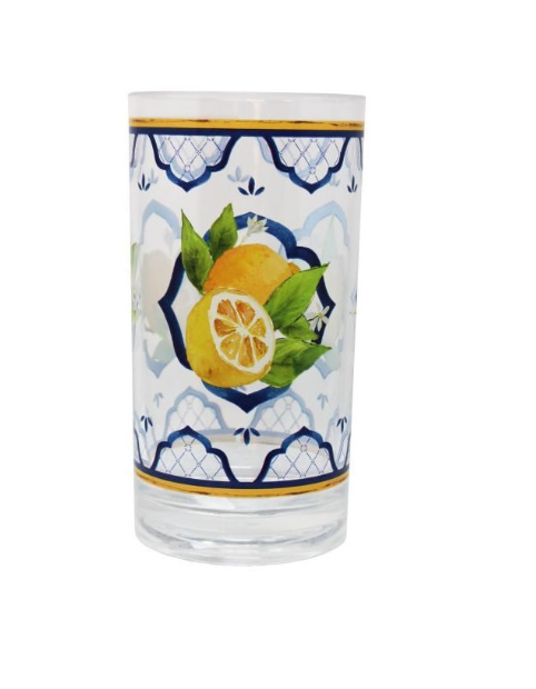 Palermo Lemon Tumbler, Acrylic, Set of 4