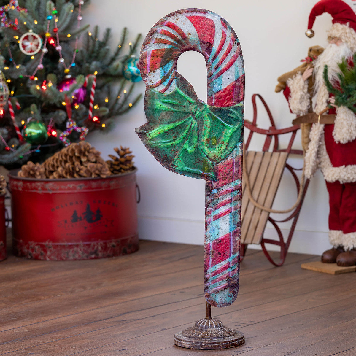 Vintage Candy Cane Display Stand