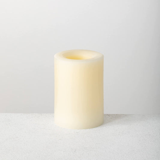 Outdoor Weighted LED Pillar 4"H Candle
