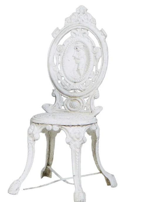 Antique Cast Aluminum Patio Chair